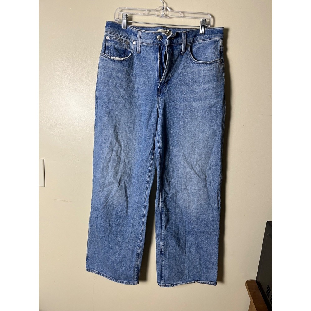 Madewell Jeans High Rise Wide Leg Womens Size 16 Blue Denim Casual